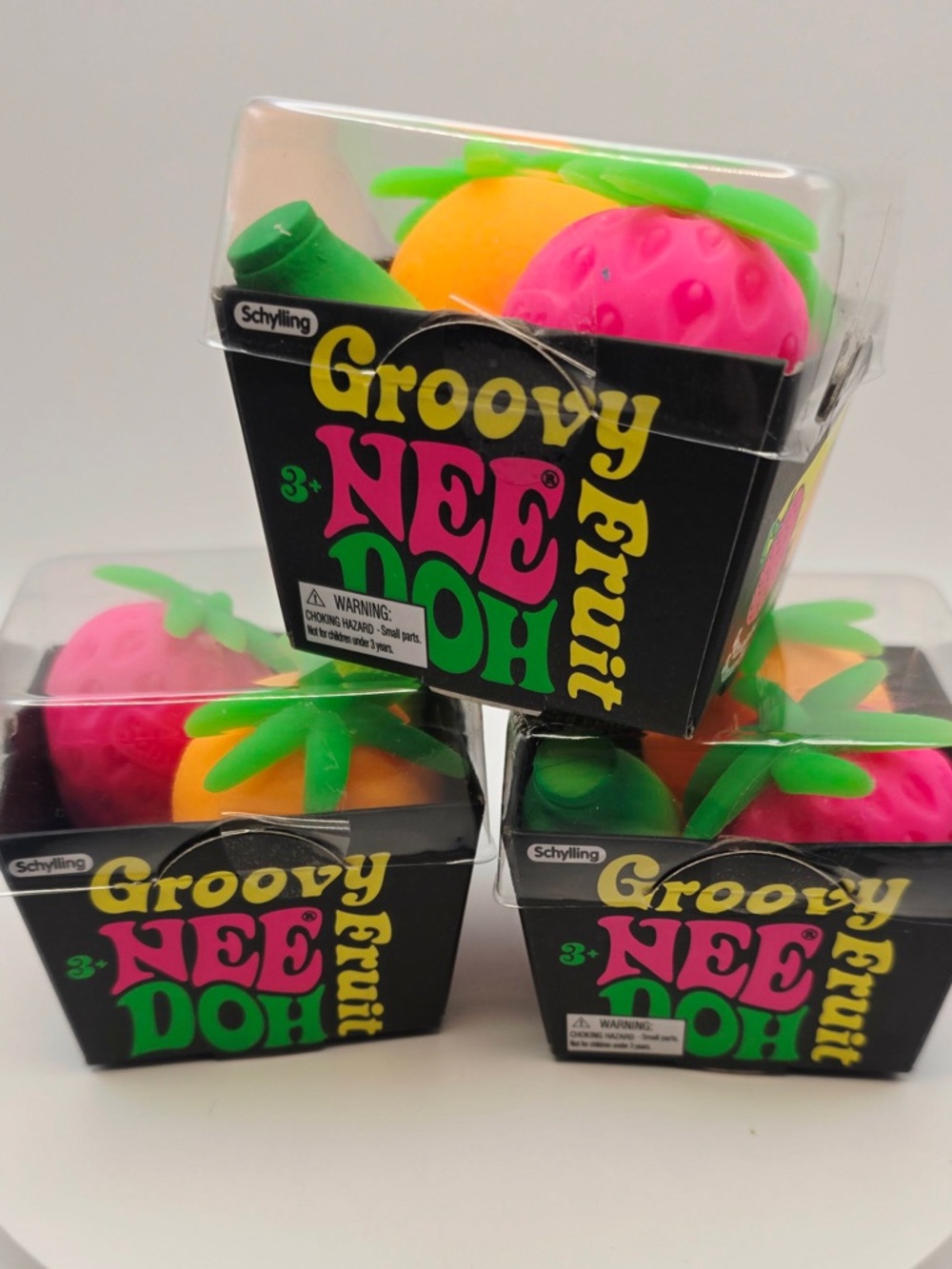 1 pack Super RARE Groovy NeeDoh Fruit Squishy LearningToy Basket Fidget New